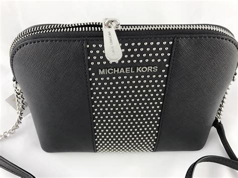 michael kors black purse with silver hardware|michael kors silver backpack.